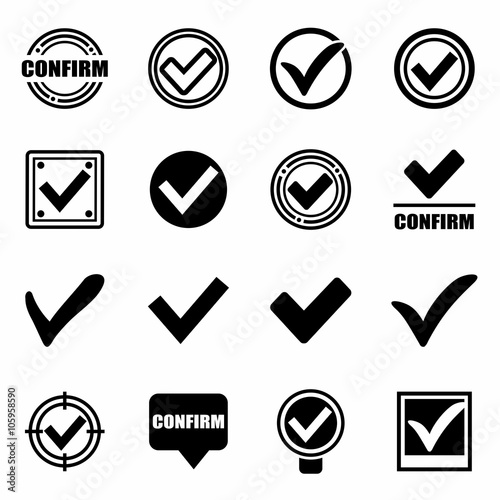 Vector Confirm icon set