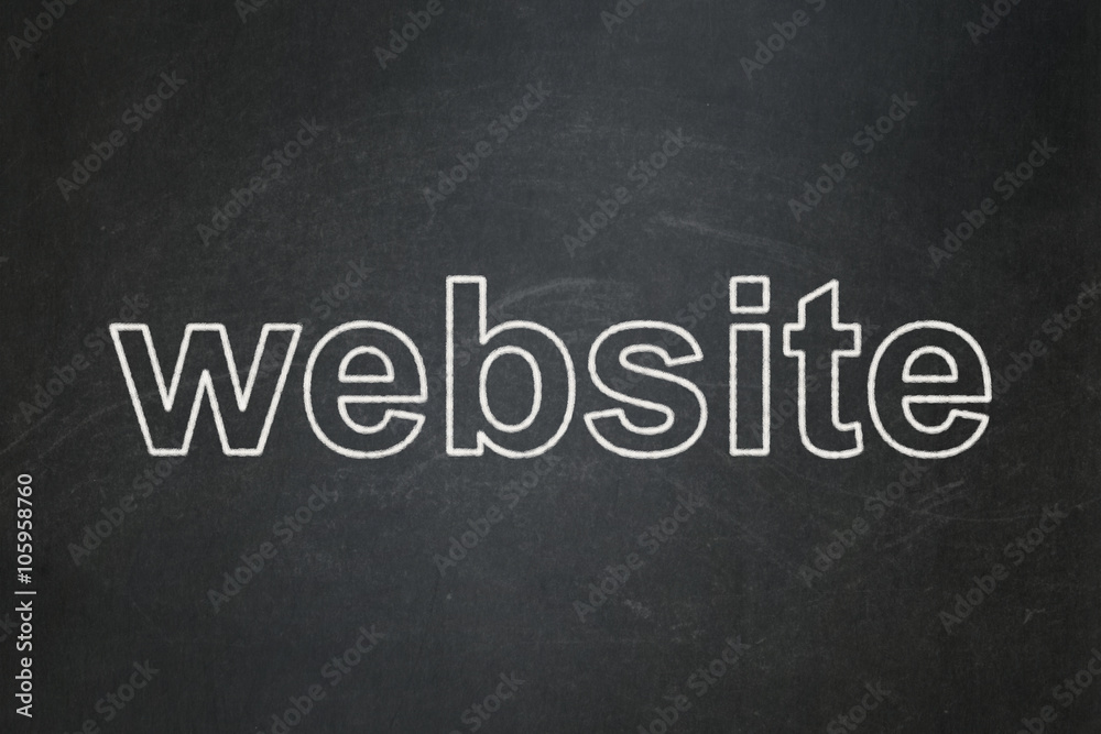 Web development concept: Website on chalkboard background Web development concept: Website on chalkboard background