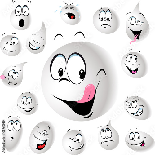 grinning and smiling drop of milk - vector illustration