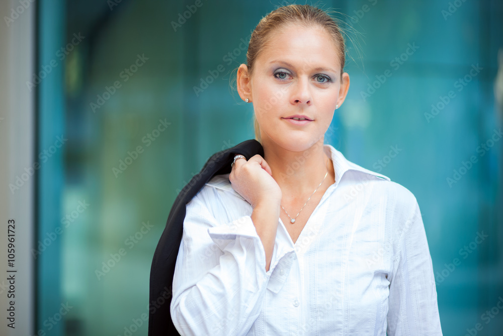 Beautiful businesswoman outdoor Beautiful businesswoman outdoor