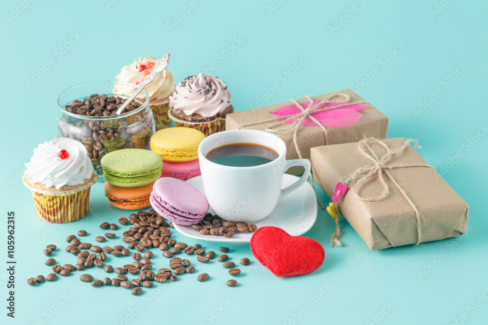 Lovers breakfast concept Lovers breakfast concept