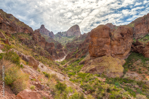 Arizona--Superstition Mountain Wilderness-Lost Dutchman State Park-Siphon Draw Trail,