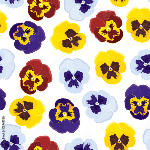 Pansies pattern seamless