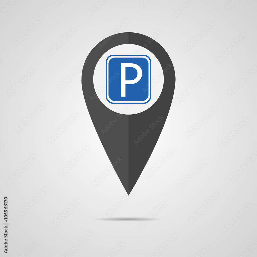 Pointer parking, card, vector Pointer parking, card, vector