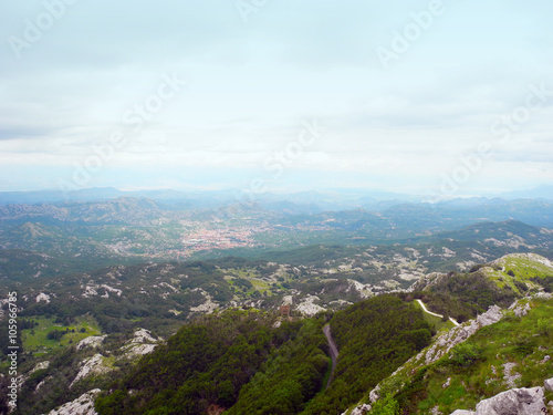 View from mount Lovcen, Montenegro.