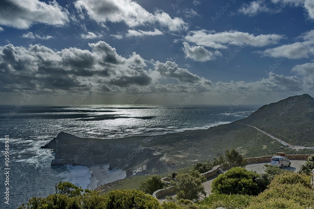 Scenic view to Cape of good hope, South Africa