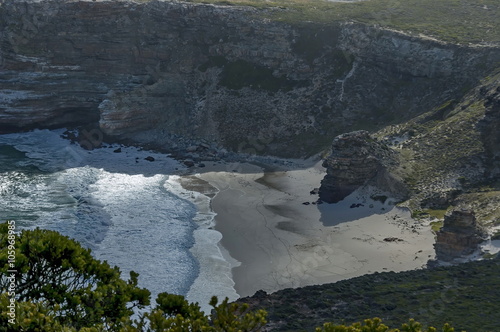 Scenic view to diaz beach of Cape of good hope, South Africa