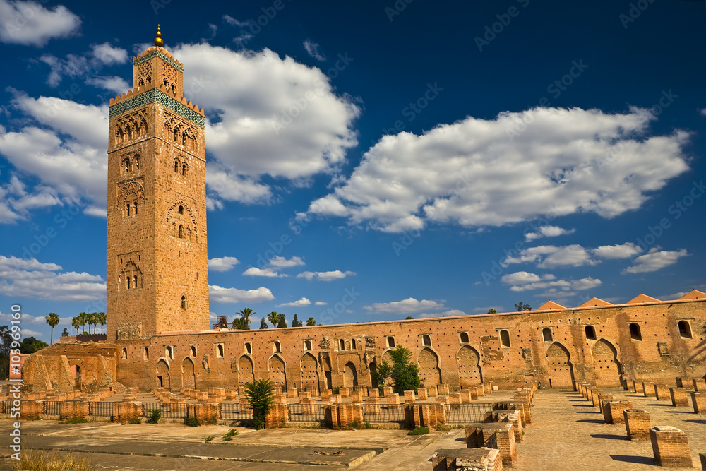 Morocco. Marrakech. Mosque of Koutoubia