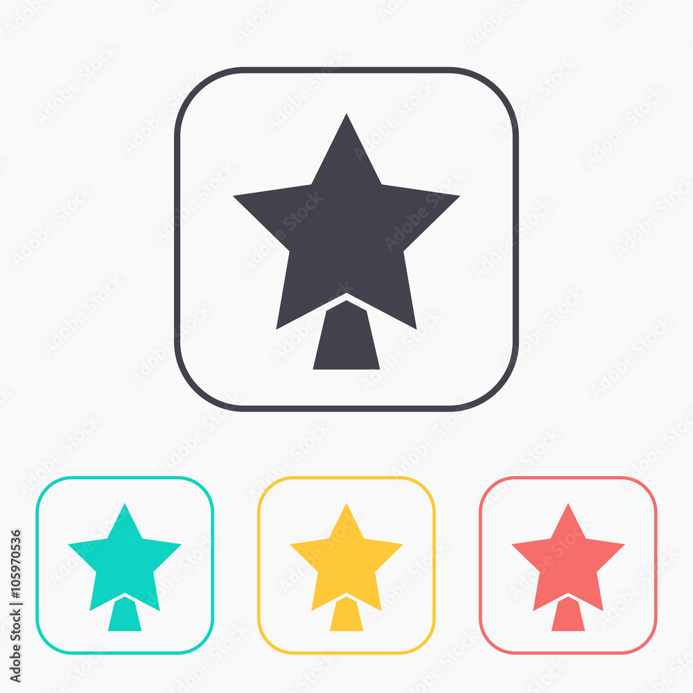 xmas star color icon set xmas star color icon set