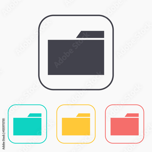 color icon set of folder