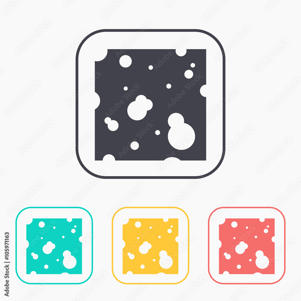 Vector cheese icon. Eps10 Vector cheese icon. Eps10