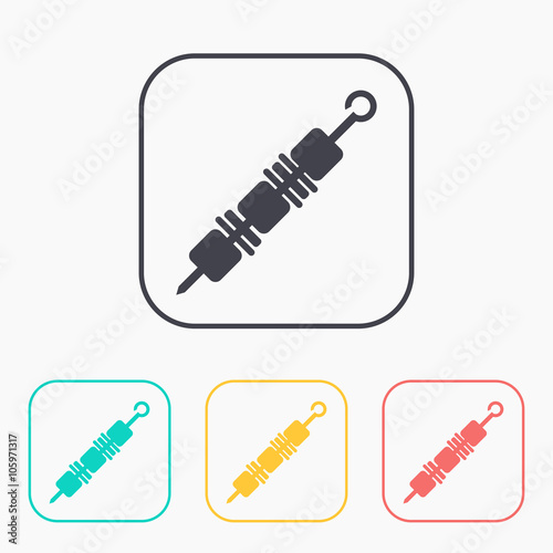 Vector meat on the spit icon. Eps10