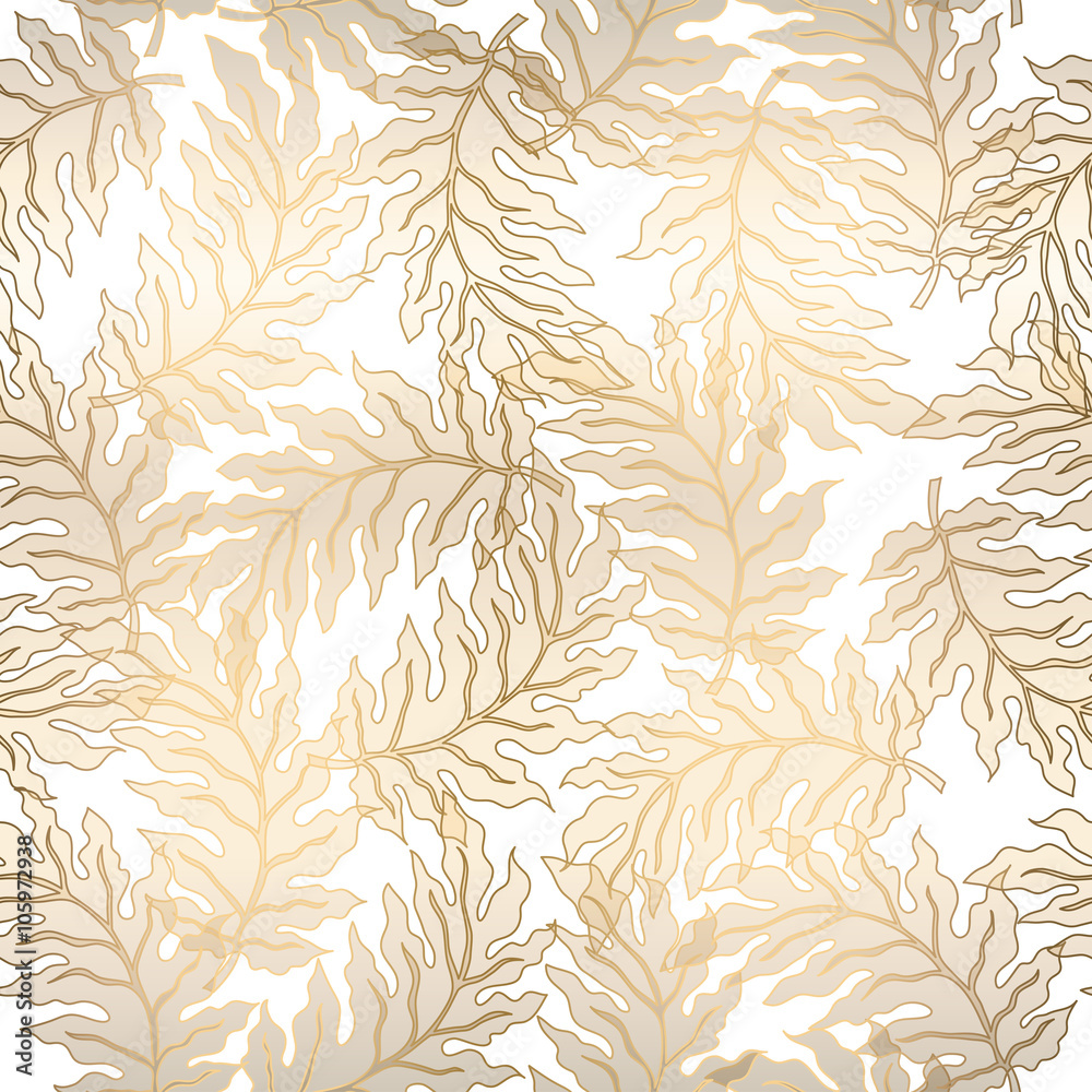 Fototapeta premium Abstract vintage seamless damask pattern