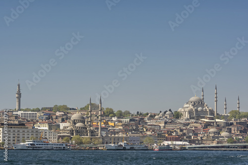 Eminonu District With Famous Mosques, Istanbul, Turkey