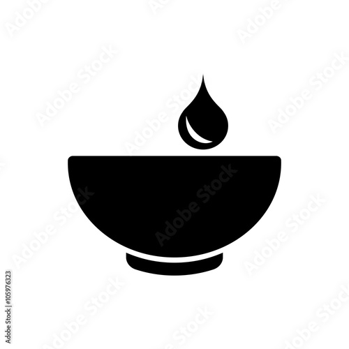 oil bath simple black icon