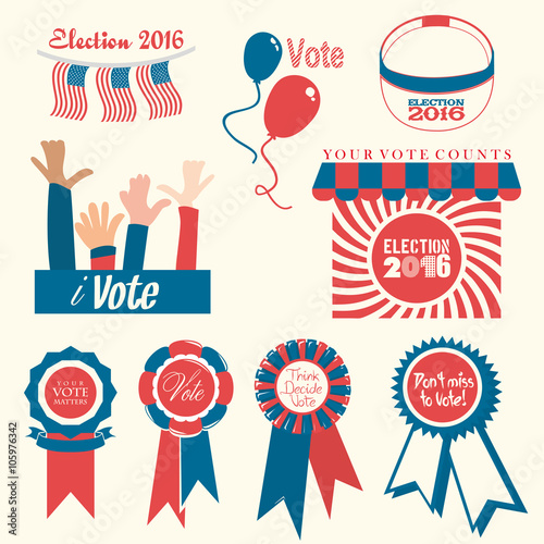 A collection of banners to promote voting in the 2016 election 