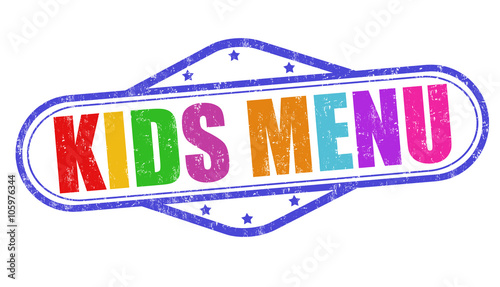 Kids menu stamp