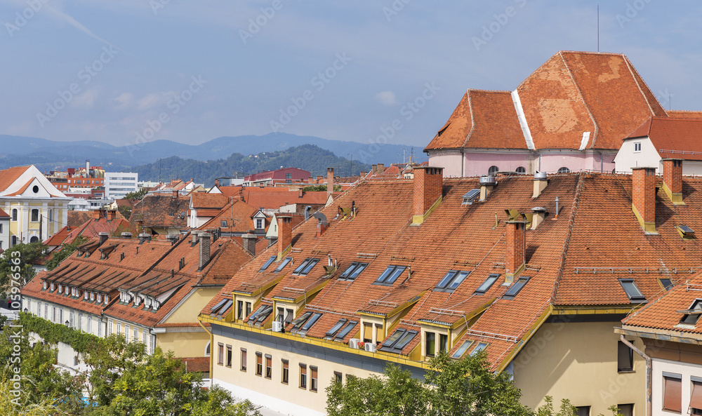 Maribor cityscape in Slovenia.