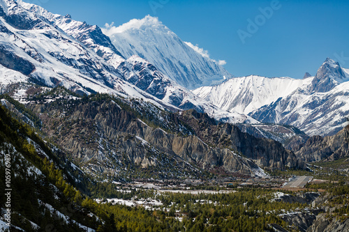 Inspirational Landscape Himalaya Mountains in Nepal photo