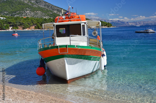 Motor yacht in jetty