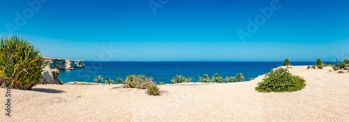 Oman Coast Landscape at Barr Al Jissah in east of Muscat, Oman.