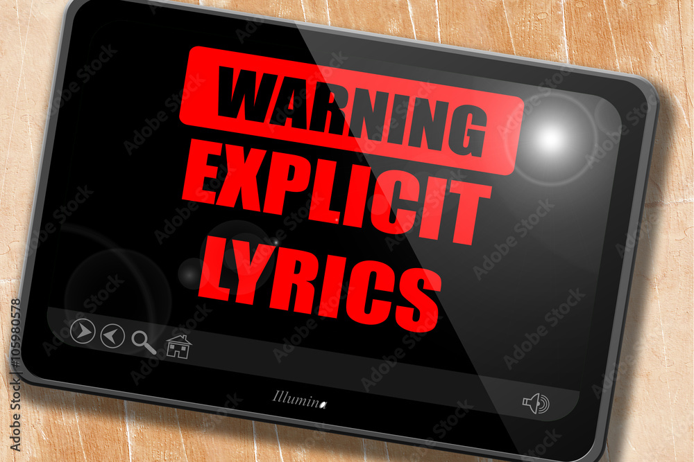 Konstfotografi Explicit lyrics sign