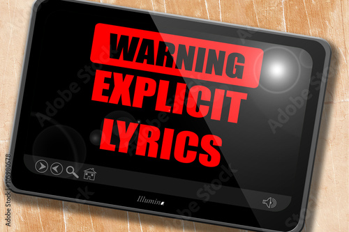 Konstfotografi Explicit lyrics sign