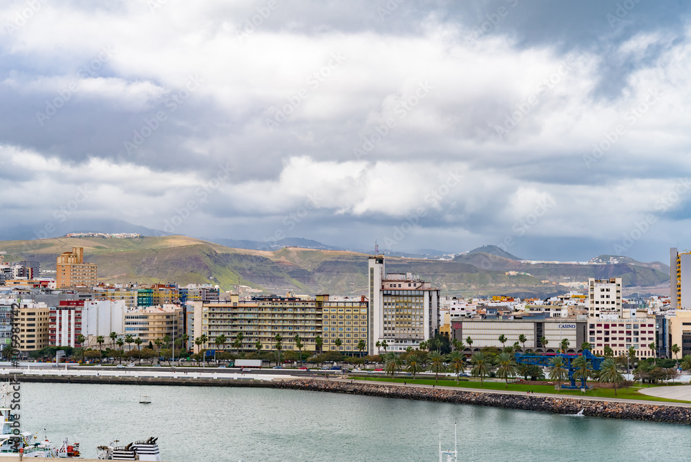 Cityscape of Las Palmas capital city of Grand Canary Island