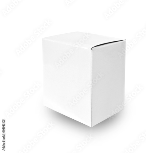White box over white background with clipping path.