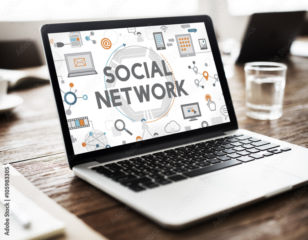 Social Network Connection Digital Communication Concept