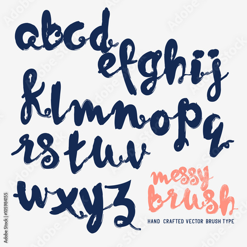 Handcrafted vector messy brush lettering. Vector illustration.