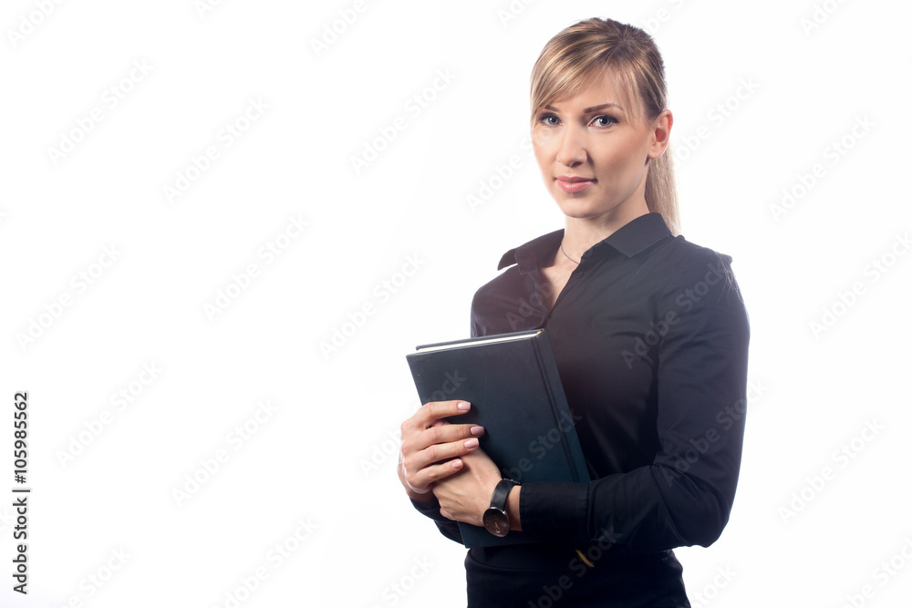business woman on a white background business woman on a white background