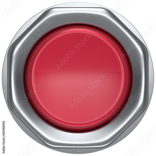 Free Download Button red start turn on off action push down activate power switch ignition electric military order design element metallic shiny blank. 3d render isolated - GFXLoad