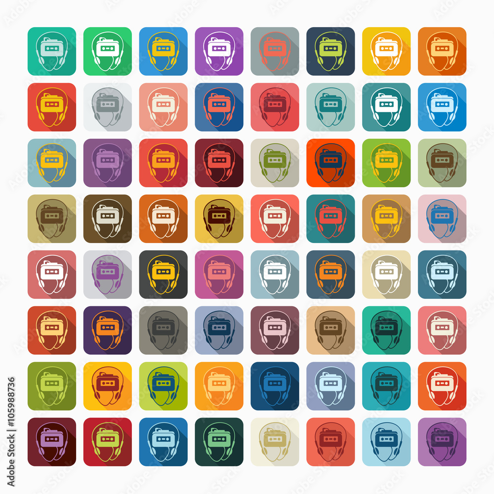 Flat design: music player Flat design: music player
