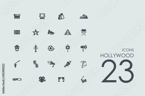 Set of Hollywood icons