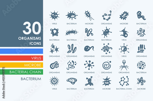Set of organisms icons