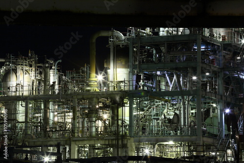 night view of the factory 
