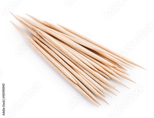 wooden toothpick isolated photo
