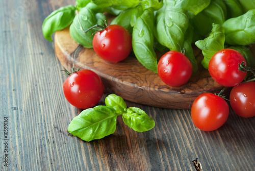 Basil and tomatoes