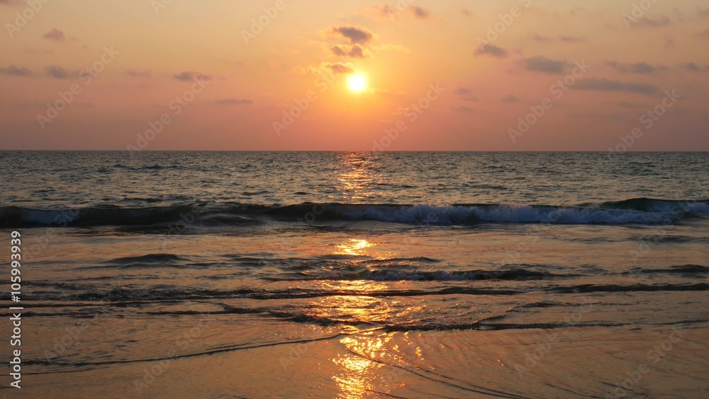 Sunset at Natai beach, Phangnga, Thailand Sunset at Natai beach, Phangnga, Thailand