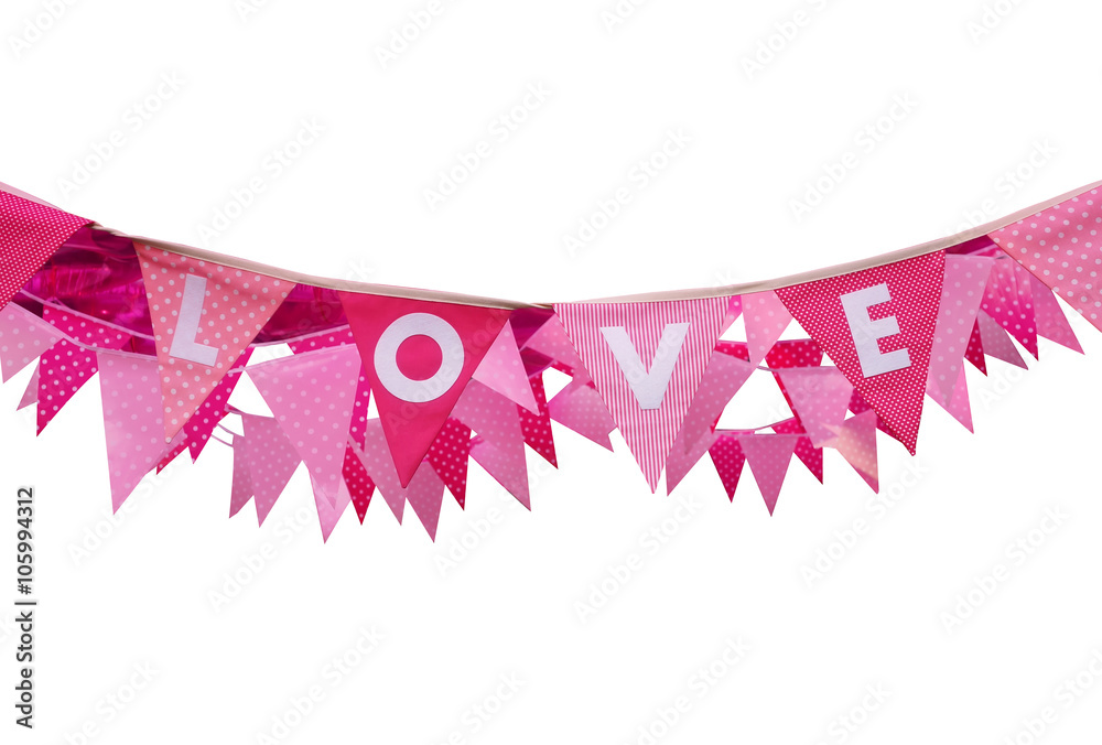 Obraz premium love flag on white background
