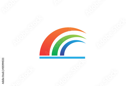 Fototapeta Naklejka Na Ścianę i Meble -  vector rainbow logo