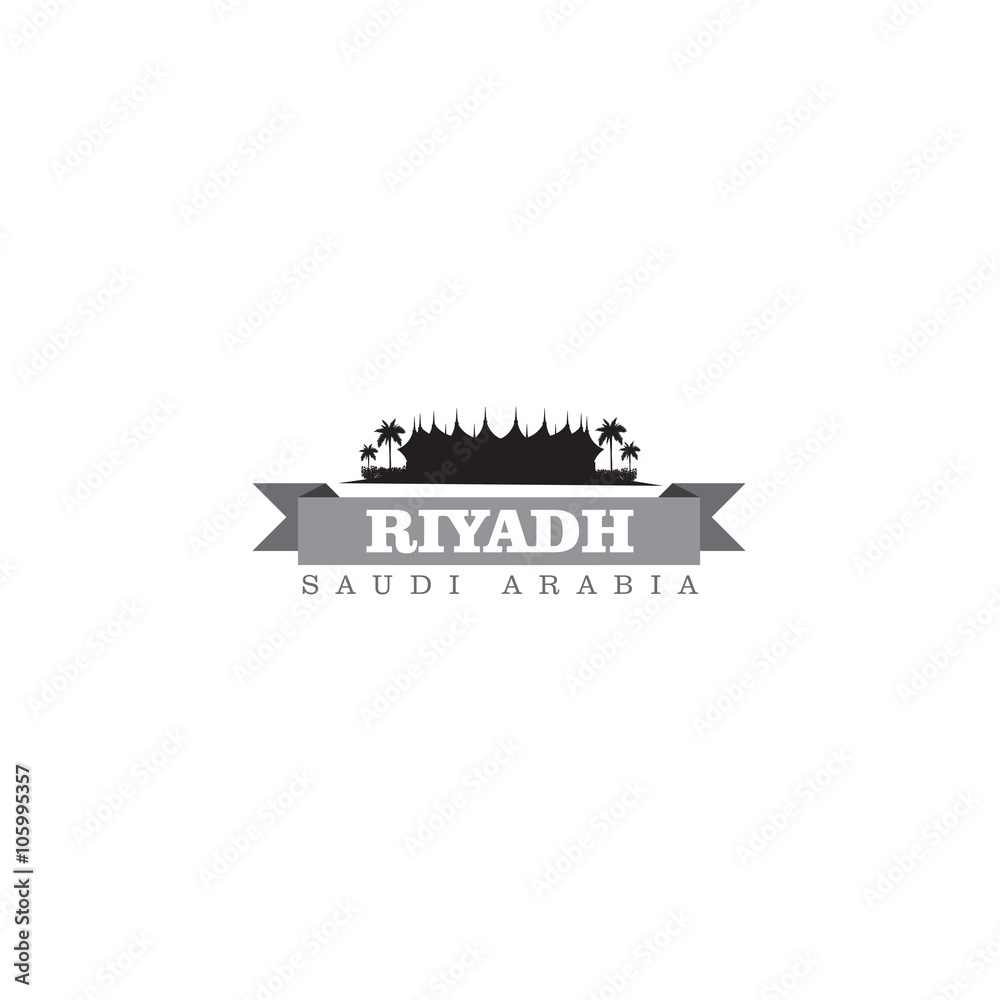 Riyadh Saudi Arabia city symbol vector illustration Stock Vector ...