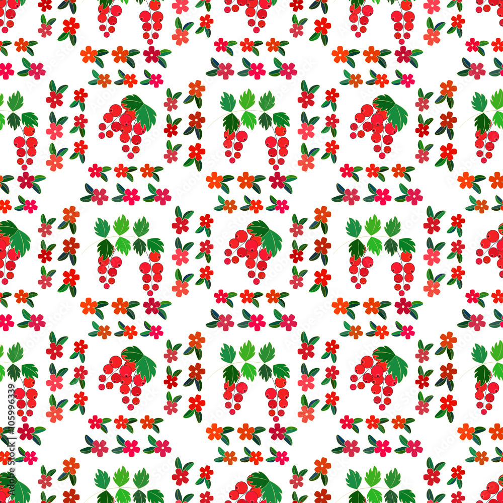 Floral background, seamless vector floral pattern