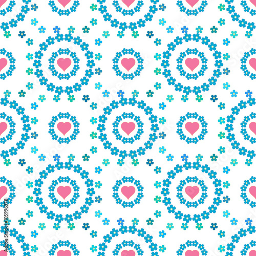 Floral background, seamless vector floral pattern