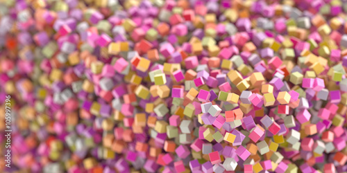 Colored cubes background