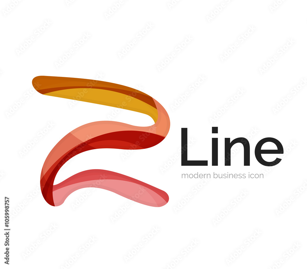 Obraz premium Modern vector ribbon logo