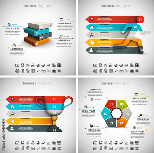 4 in 1  Infographics Bundle