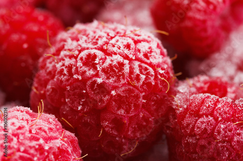 Frozen Raspberry food backg...