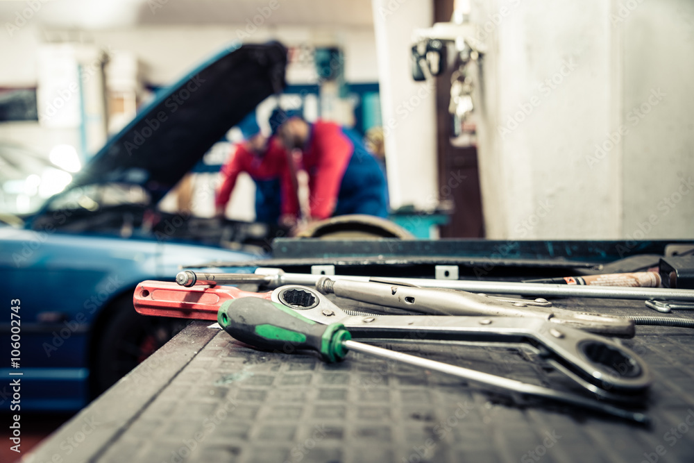 Car mechanic at work Car mechanic at work